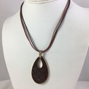 Kenneth Cole Animal Print Pendant Necklace